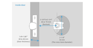 Keyless Entry Door Lock door measurements
