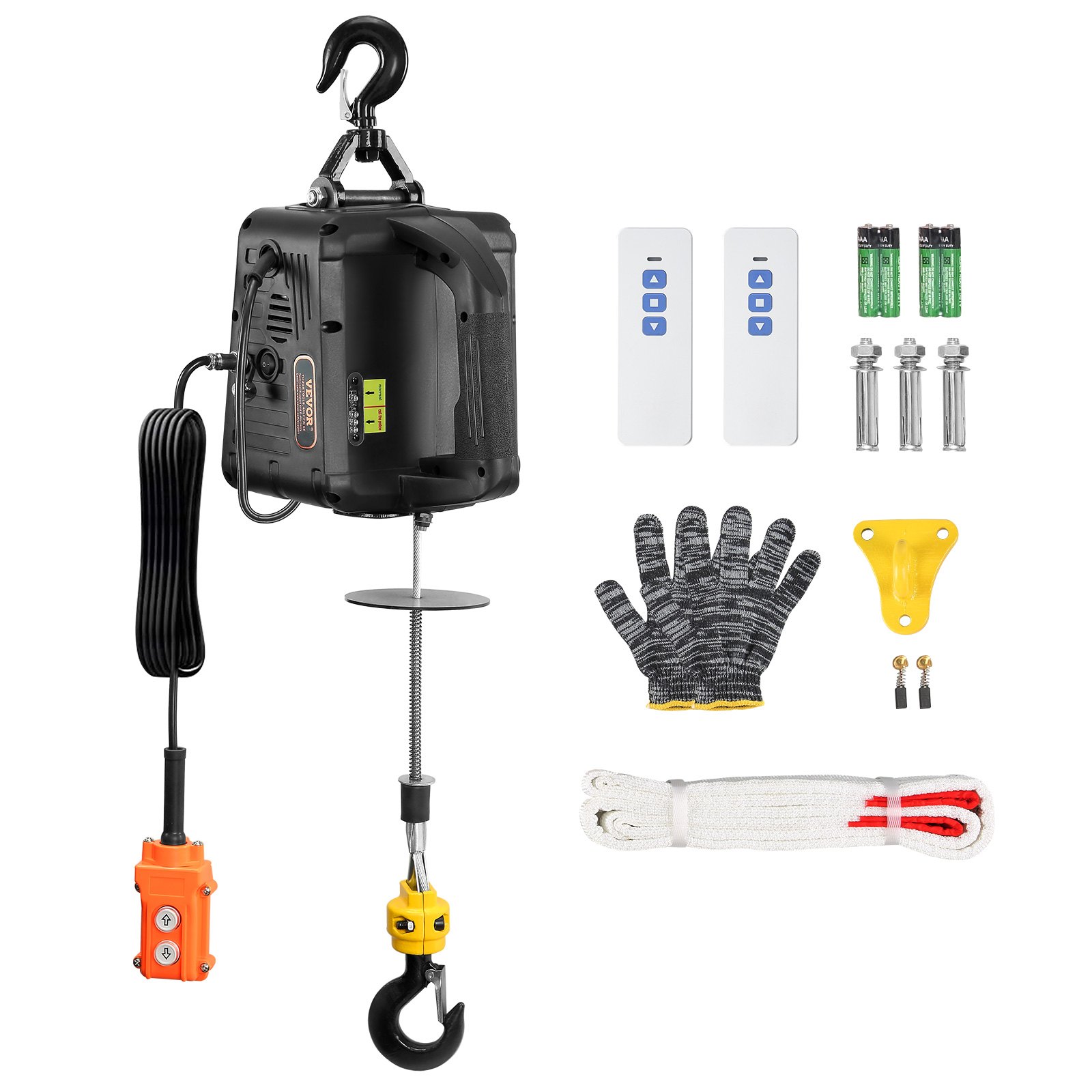 GEARHERO Elektrische Seilwinde 230V – 200 Kg Zugkraft, 12 M Hubhöhe, Mit 100 M Funkfernbedienung GEARHERO Elektrische Seilwinde 230V – 200 Kg Zugkraft, 12 M Hubhöhe, Mit 100 M Funkfernbedienung
