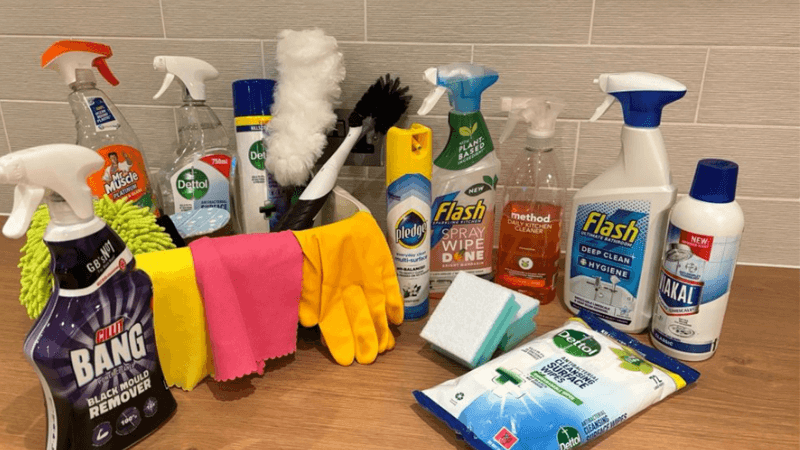 Tools and Material for spring cleaning