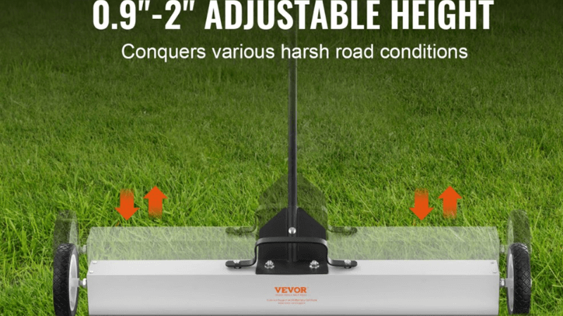 Lawn Sweeper with Adjustable Height