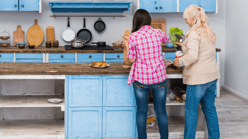 Outdoor kitchen coastal cabinet