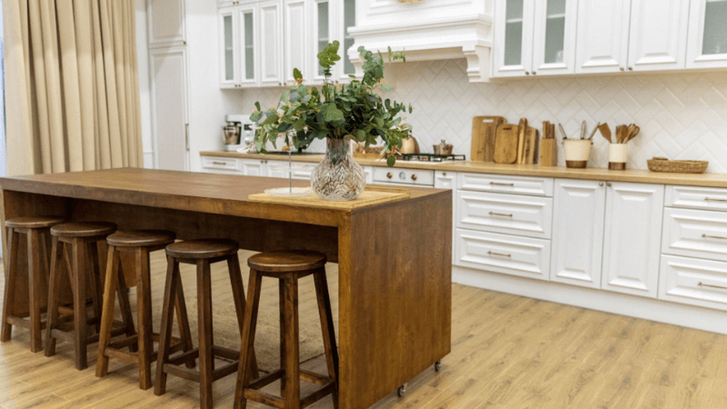 Wooden effect kitchen floor ideas
