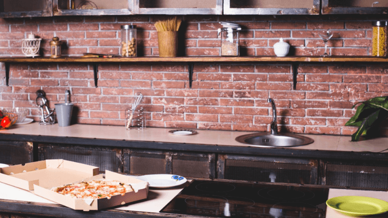 floating shelves for kitchen storage