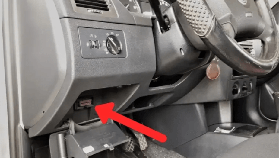 OBD2 port in a car